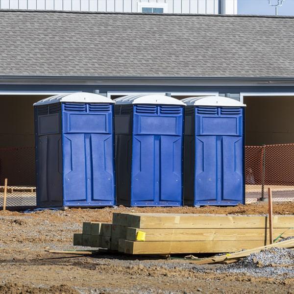 the porta potty needs to be serviced once a week on a construction site